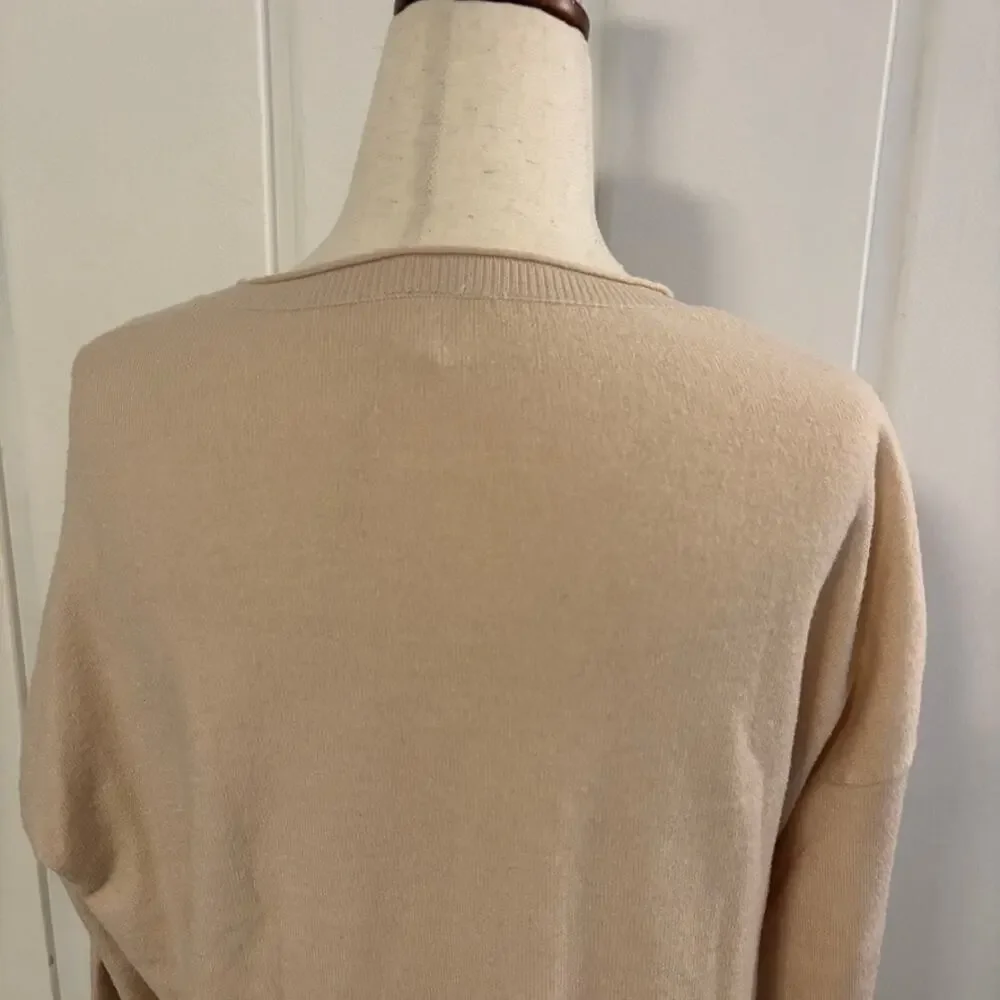 Mahina Blush Pink Sweater Womens Small Hi Low Hem Lightweight Knit Pullover